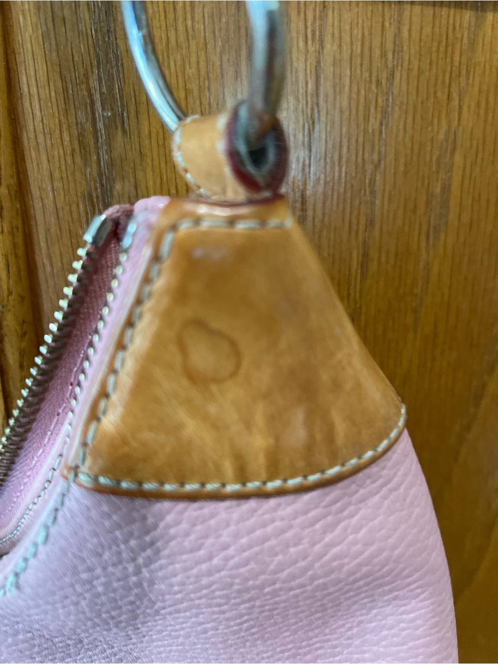Dooney & Bourke Pink Pebbled Hobo Bag - Picture 6 of 10